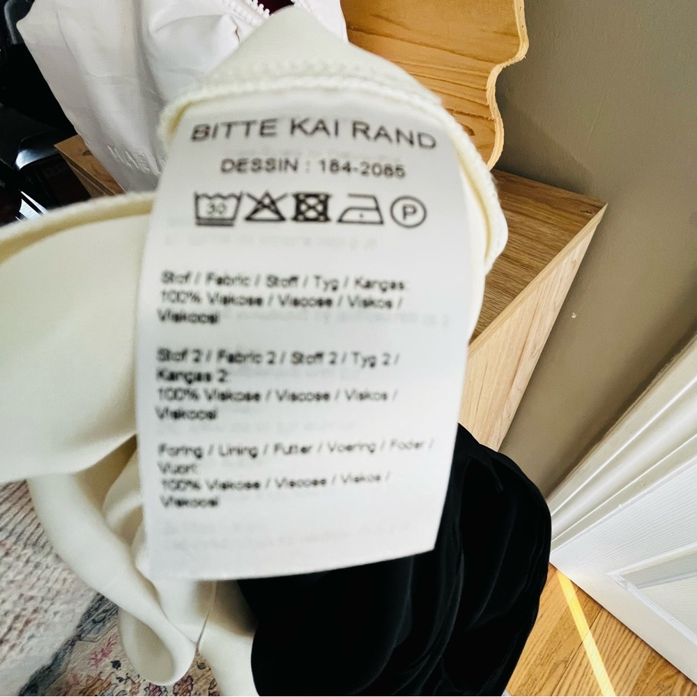 Bitte Kai Rand Black White Split Skirt Sleeveless Maxi Dress EU 36/38 US S/M - Picture 10 of 12